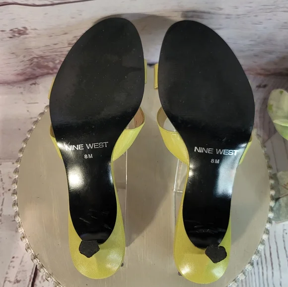 Nine West Mary Knoll Women's Sage Lime Green Slip-on Sandals Size 8M - Picture 9 of 10